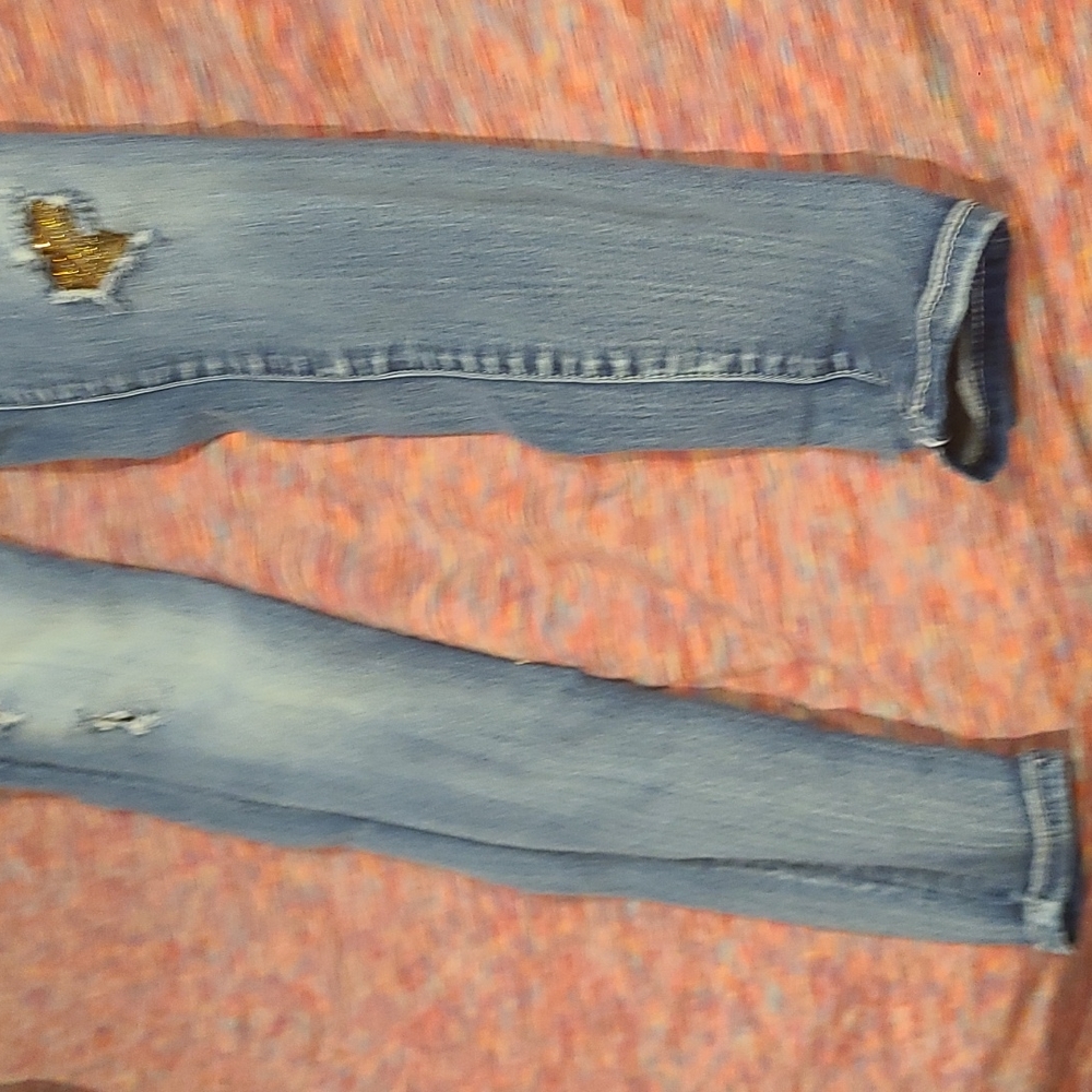 Black Daisy Billie Jegging with Gold Patch Detailing, size 9/29 - Picture 3 of 9